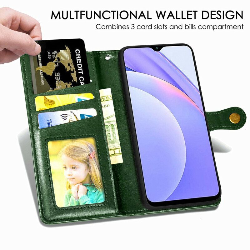 Kotelot Xiaomi Redmi 9T Keinonahkaa Ja Vintage-lukko