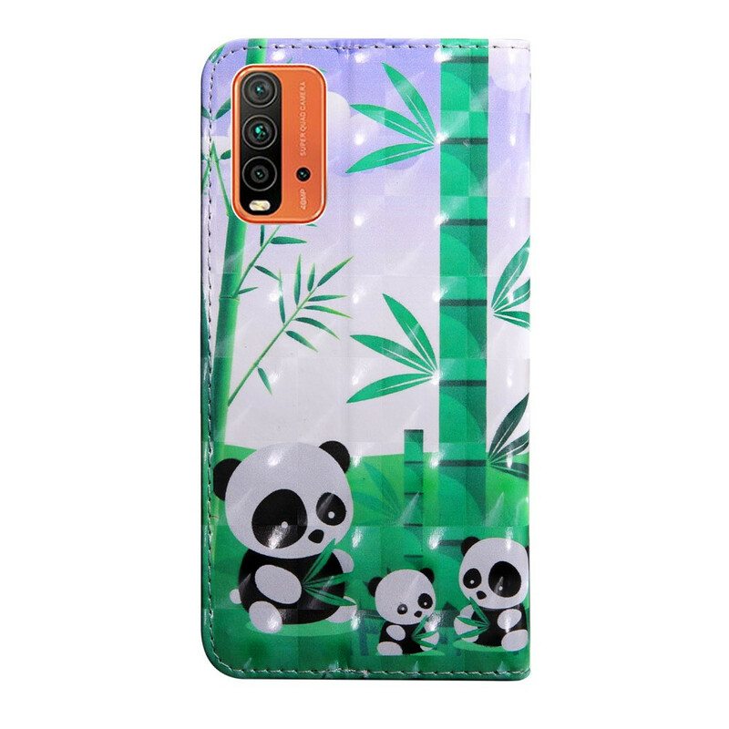 Kotelot Xiaomi Redmi 9T Vaaleatäpläpandat