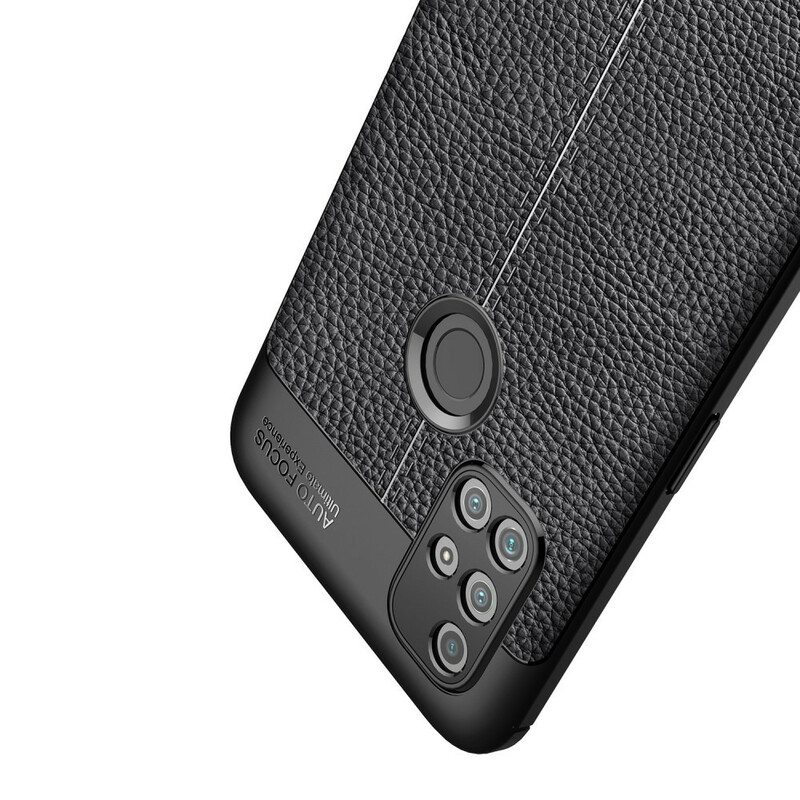 Case OnePlus Nord N10 Kaksilinjainen Litsi-nahkaefekti