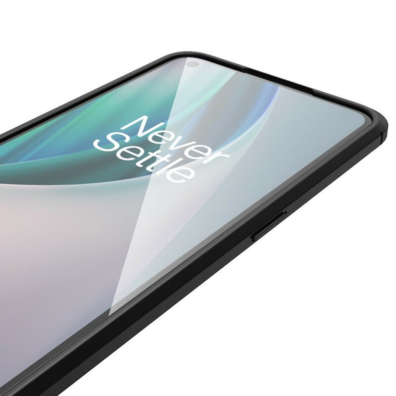 Case OnePlus Nord N10 Kaksilinjainen Litsi-nahkaefekti