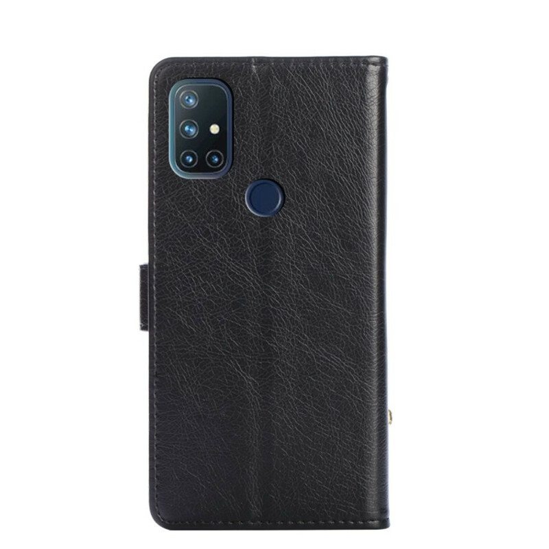 Kotelot OnePlus Nord N10 Edessä Kolikkolaukku Ja Kaulanauha