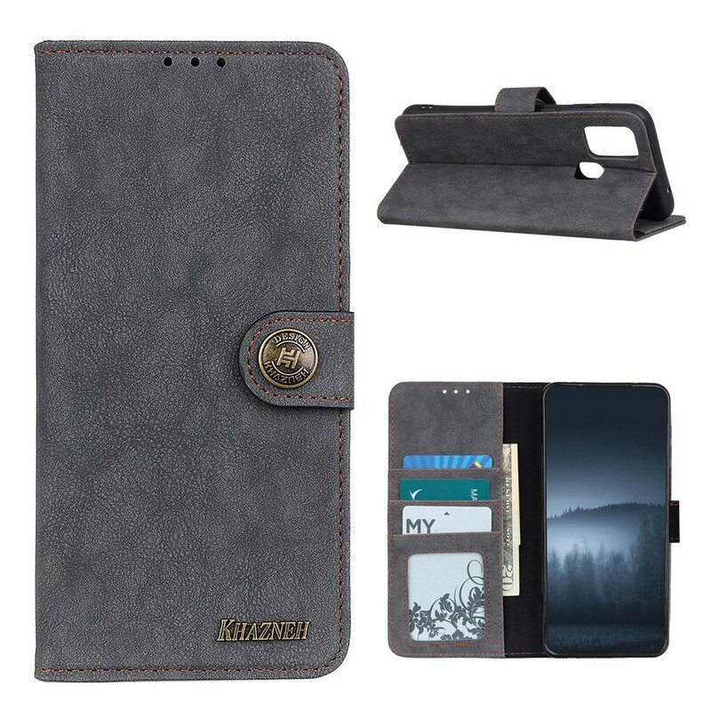 Kotelot OnePlus Nord N10 Khazneh Retro Haljasnahka
