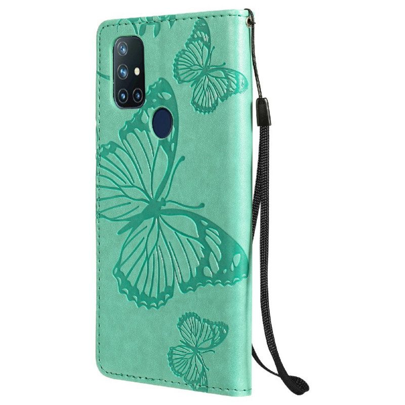 Kotelot OnePlus Nord N10 Suojaketju Kuori Jättiläishihnaperhoset