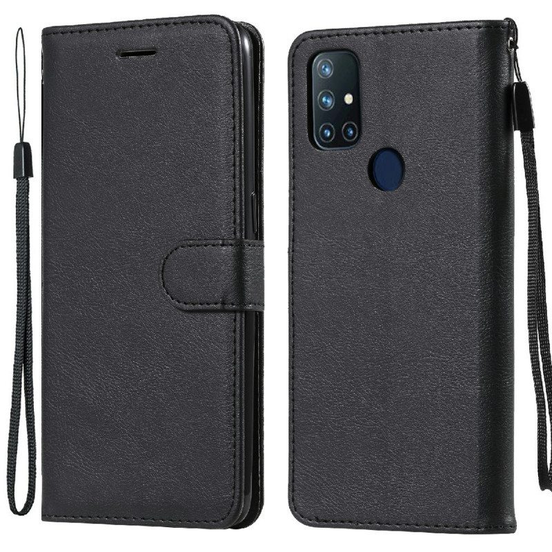 Kotelot OnePlus Nord N10 Suojaketju Kuori Strappy Leather Effect