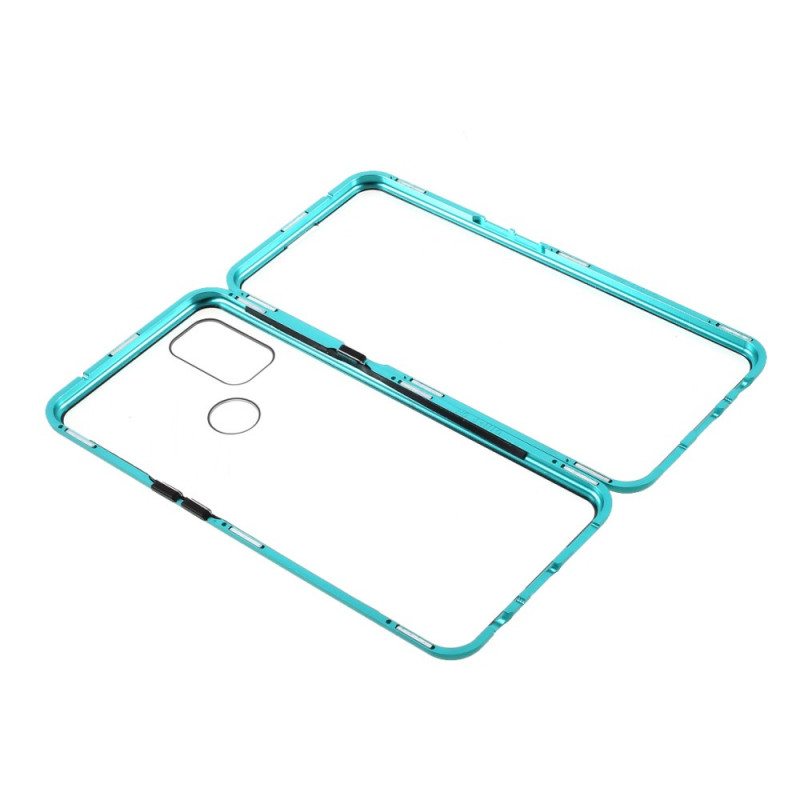 Kuori OnePlus Nord N10 Kaksipuolinen Magneettinen Karkaistu Lasi Ja Metalli