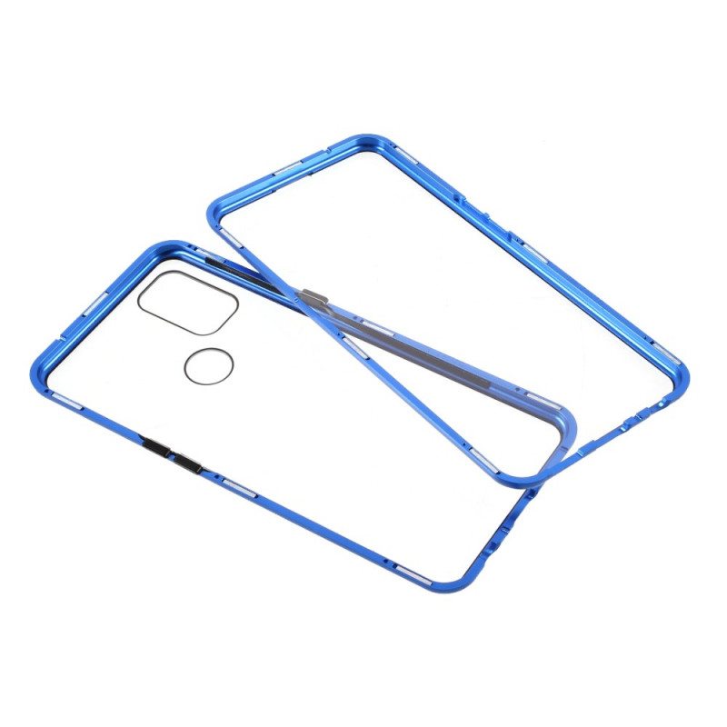 Kuori OnePlus Nord N10 Kaksipuolinen Magneettinen Karkaistu Lasi Ja Metalli