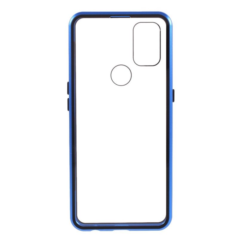 Kuori OnePlus Nord N10 Kaksipuolinen Magneettinen Karkaistu Lasi Ja Metalli