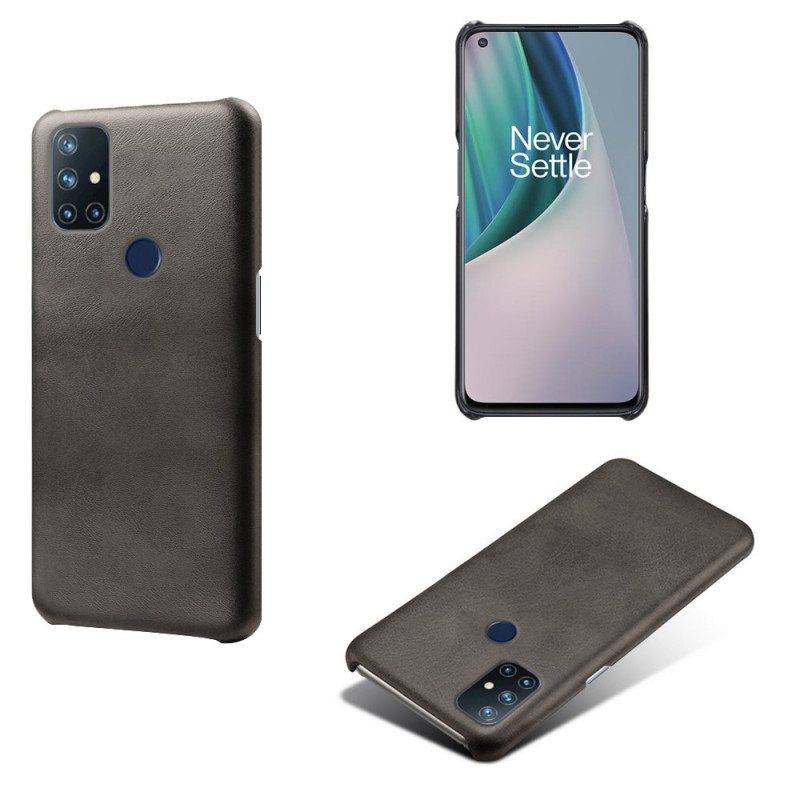 Kuori OnePlus Nord N10 Ksq-nahkaefekti