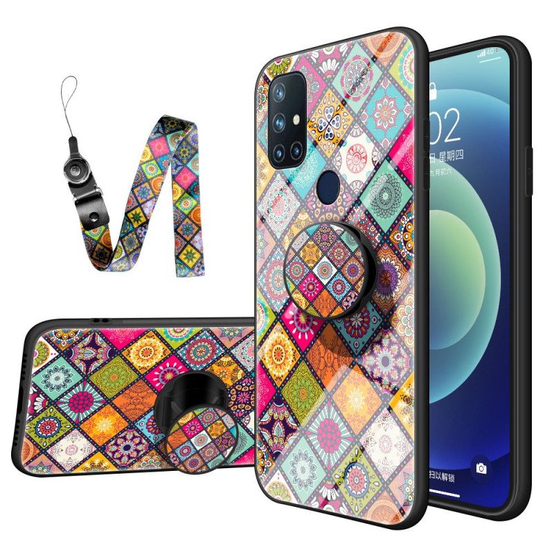 Kuori OnePlus Nord N10 Patchwork Magneettipidike