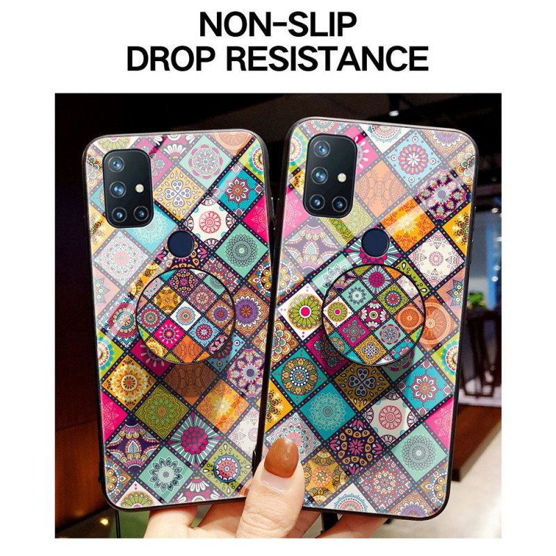 Kuori OnePlus Nord N10 Patchwork Magneettipidike