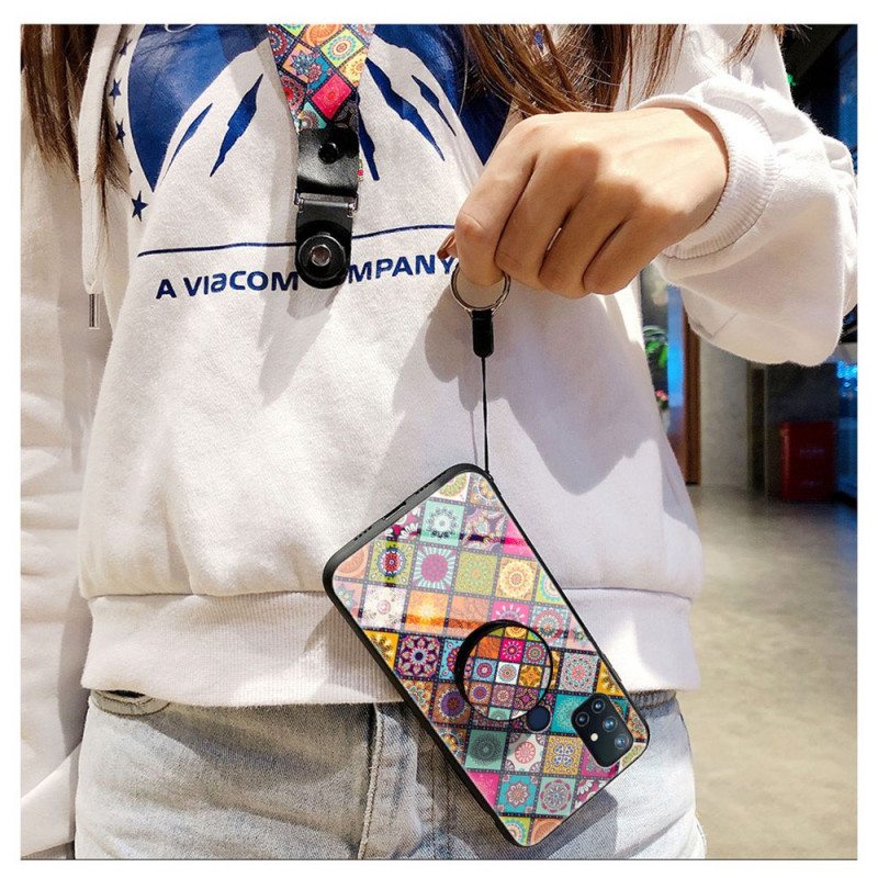 Kuori OnePlus Nord N10 Patchwork Magneettipidike
