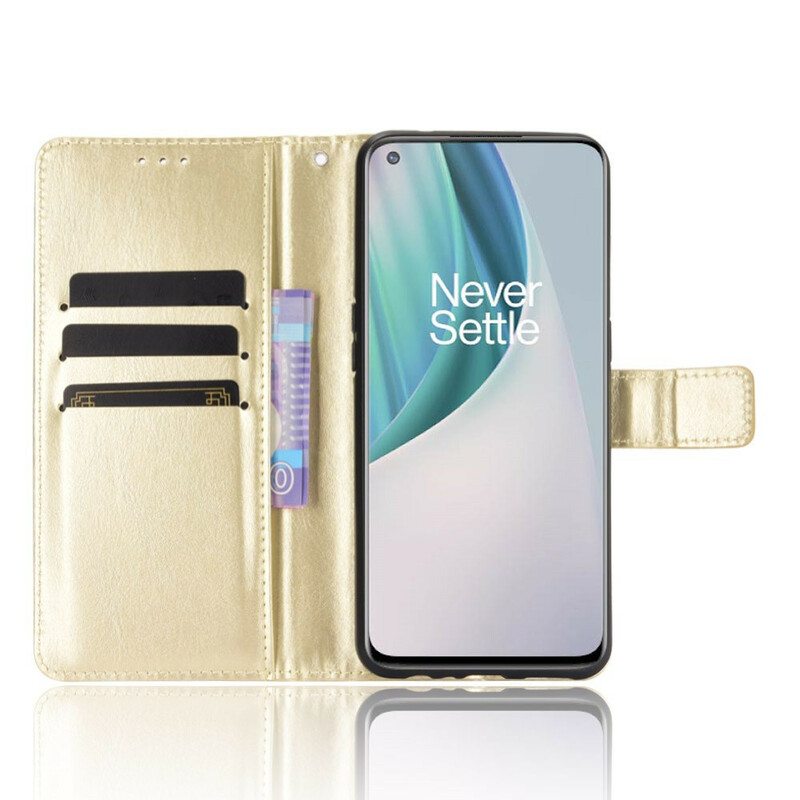 Nahkakotelo OnePlus Nord N10 Näyttävä Keinonahka