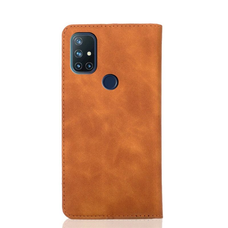 Puhelinkuoret OnePlus Nord N10 Kotelot Flip Silky Touch -nahkaefekti