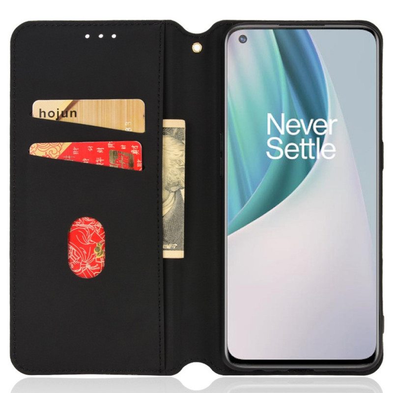 Puhelinkuoret OnePlus Nord N10 Kotelot Flip Timanttinahkaefekti