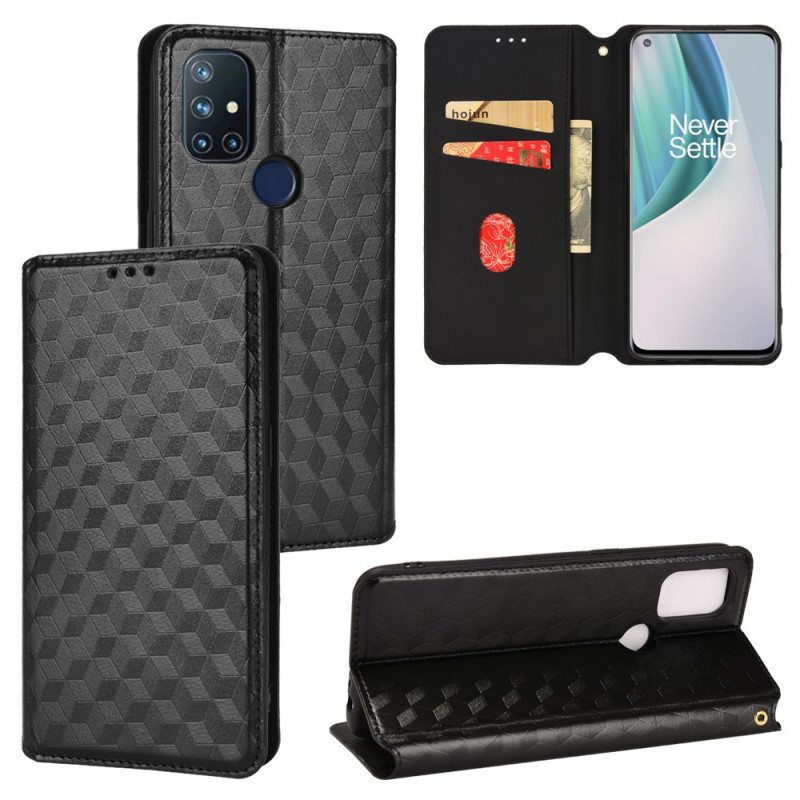 Puhelinkuoret OnePlus Nord N10 Kotelot Flip Timanttinahkaefekti