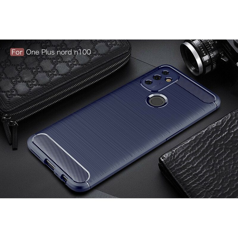 Case OnePlus Nord N100 Harjattua Hiilikuitua