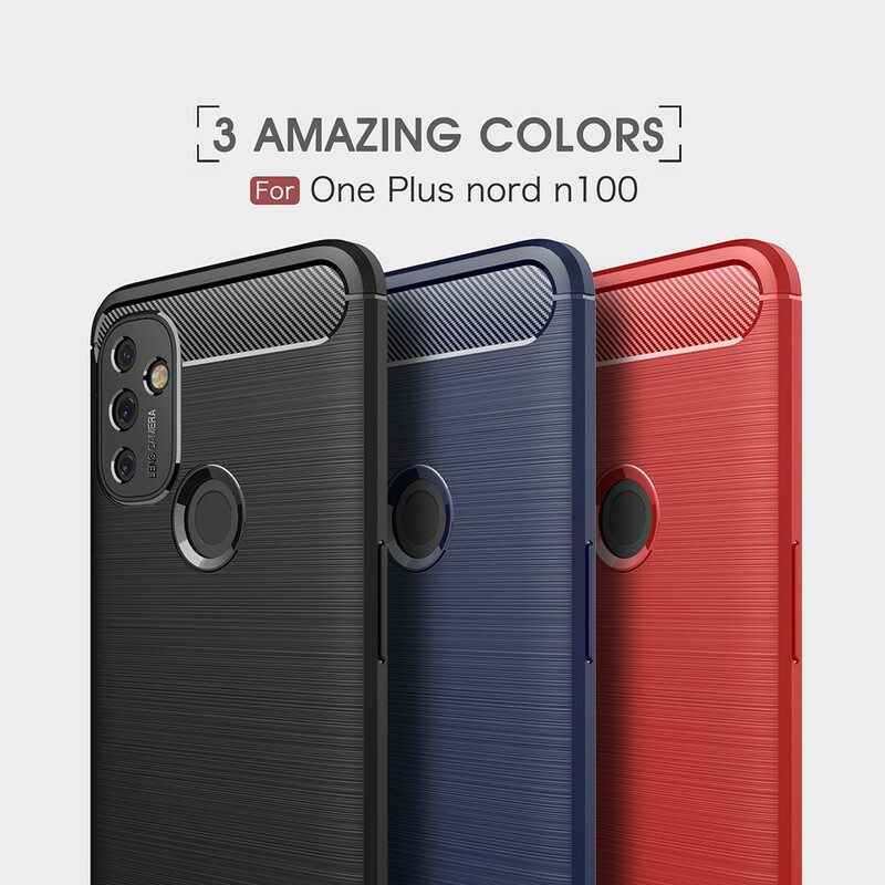 Case OnePlus Nord N100 Harjattua Hiilikuitua