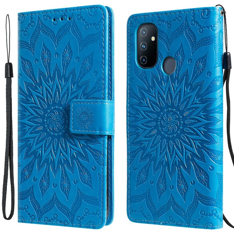 Flip Case OnePlus Nord N100 Auringon Kukka