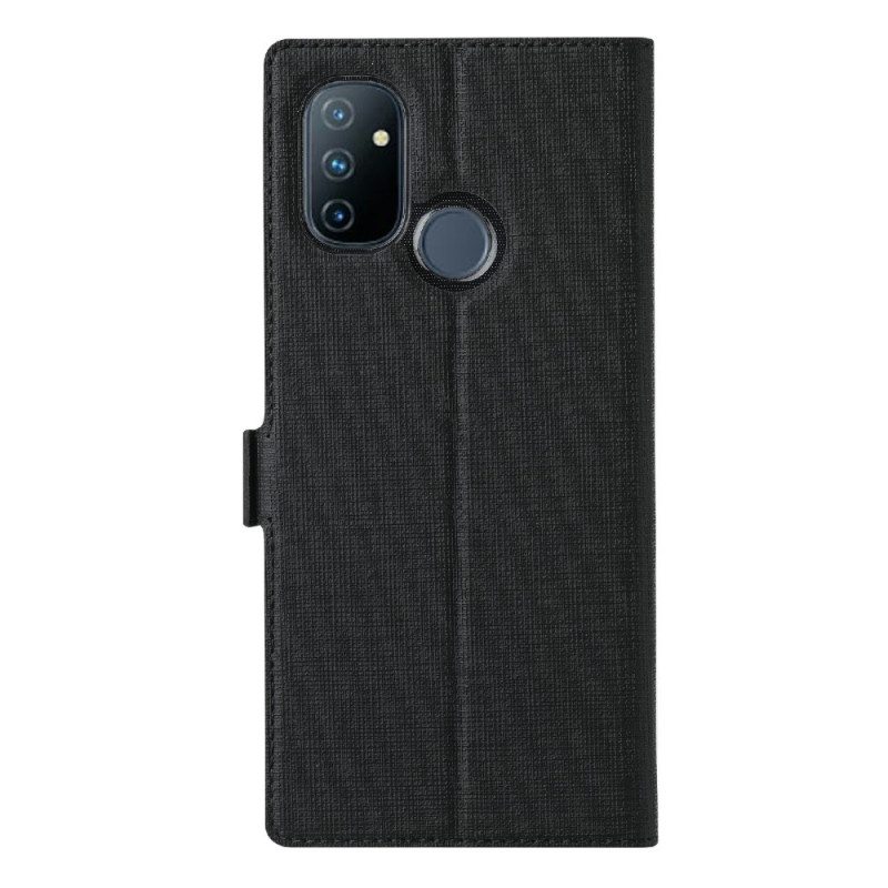 Flip Case OnePlus Nord N100 Teksturoitu Vili