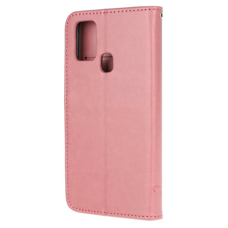 Kotelot OnePlus Nord N100 Suojaketju Kuori Stringit Perhosia Ja Kukkia