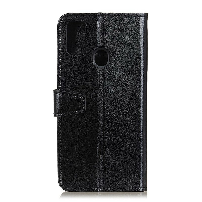 Kotelot OnePlus Nord N100 Yksinkertainen Kiiltävä Nahkaefekti