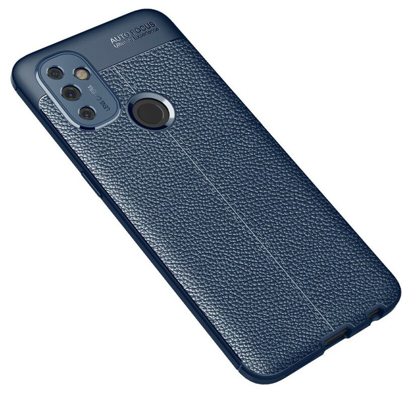Kuori OnePlus Nord N100 Kaksilinjainen Litsi-nahkaefekti