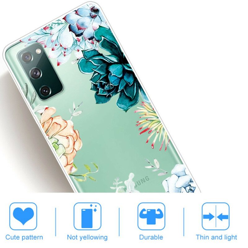 Case Samsung Galaxy S20 FE Saumattomat Akvarellikukat