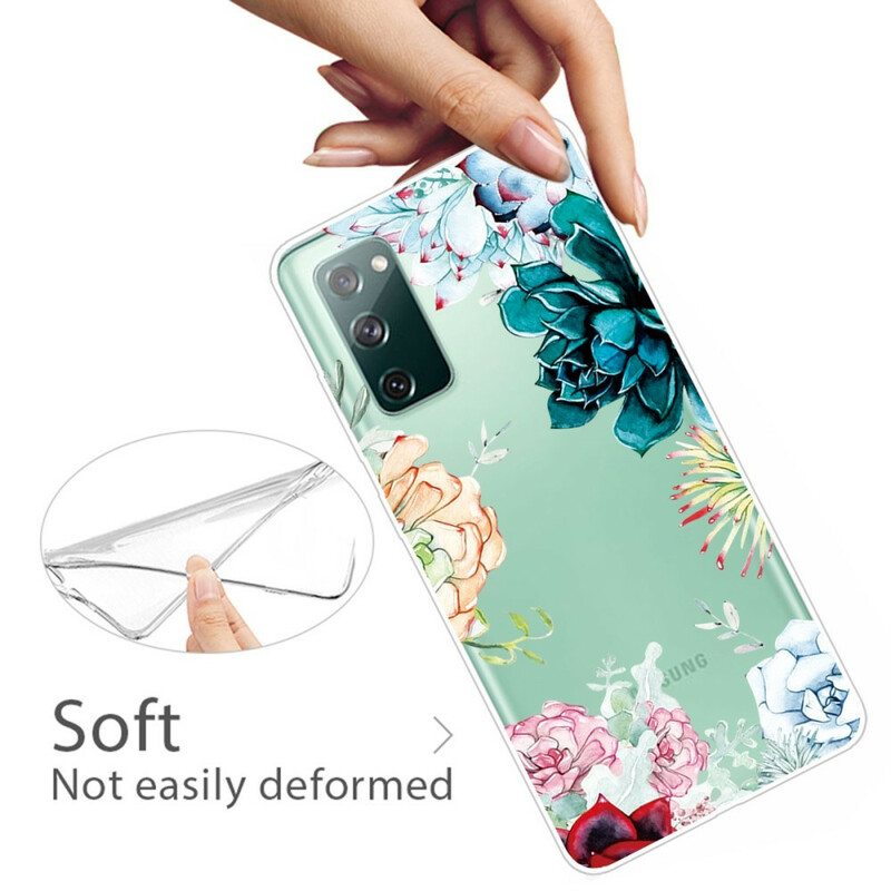Case Samsung Galaxy S20 FE Saumattomat Akvarellikukat