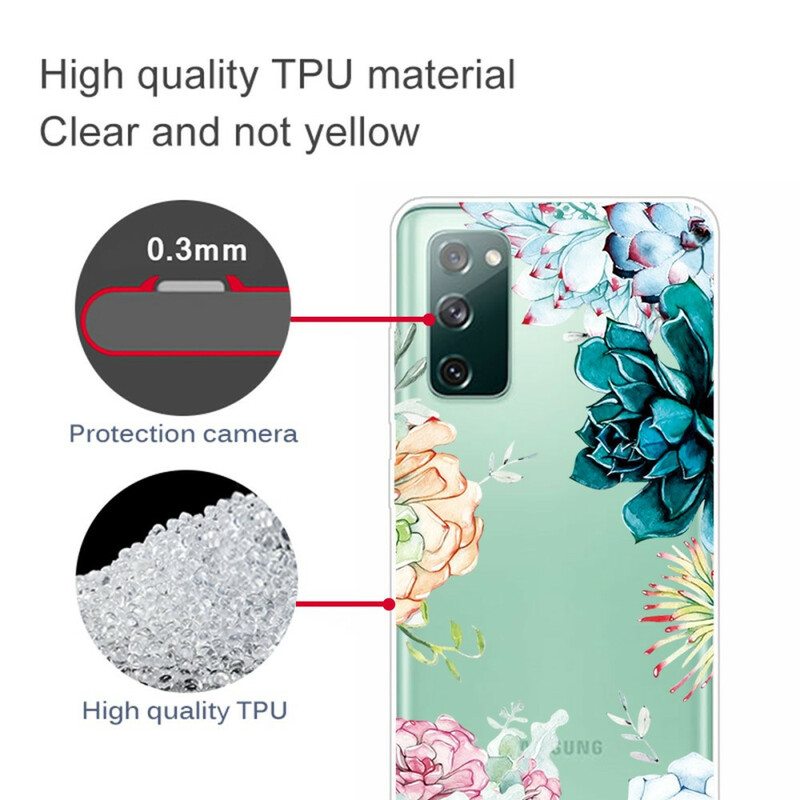 Case Samsung Galaxy S20 FE Saumattomat Akvarellikukat