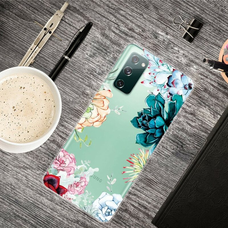 Case Samsung Galaxy S20 FE Saumattomat Akvarellikukat