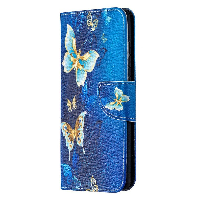 Flip Case Samsung Galaxy S20 FE Perhosten Kuninkaat