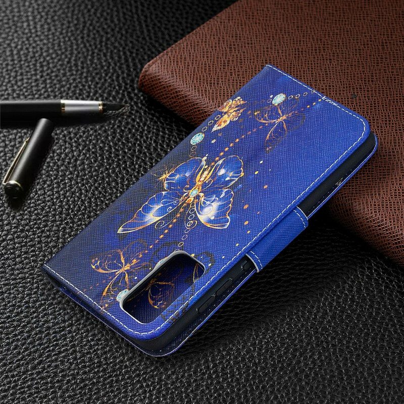 Flip Case Samsung Galaxy S20 FE Perhosten Kuninkaat