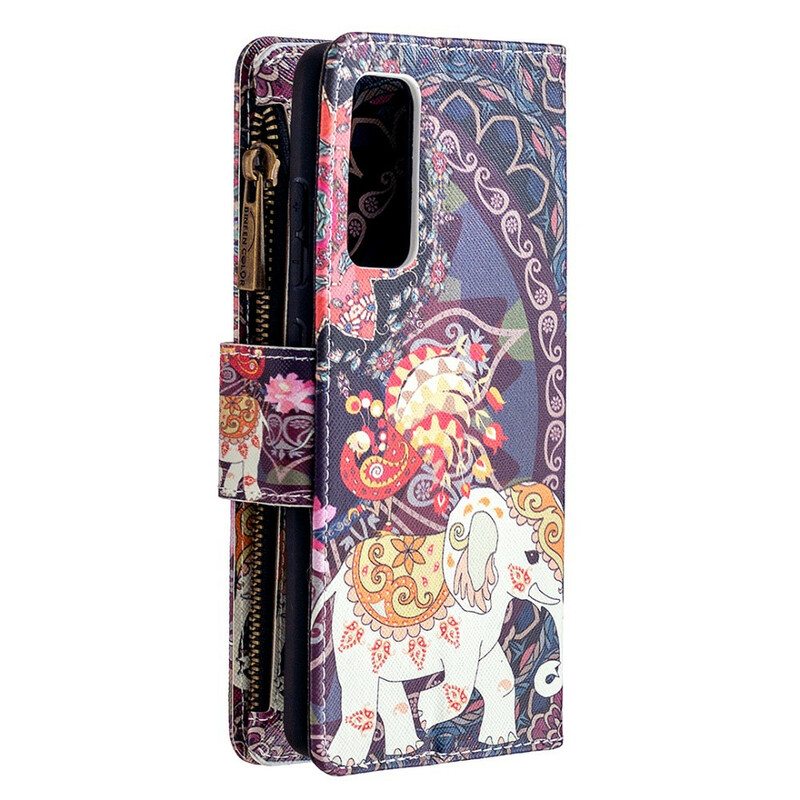 Kotelot Samsung Galaxy S20 FE Elephant Vetoketjullinen Tasku
