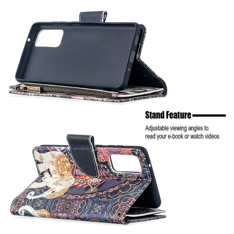 Kotelot Samsung Galaxy S20 FE Elephant Vetoketjullinen Tasku