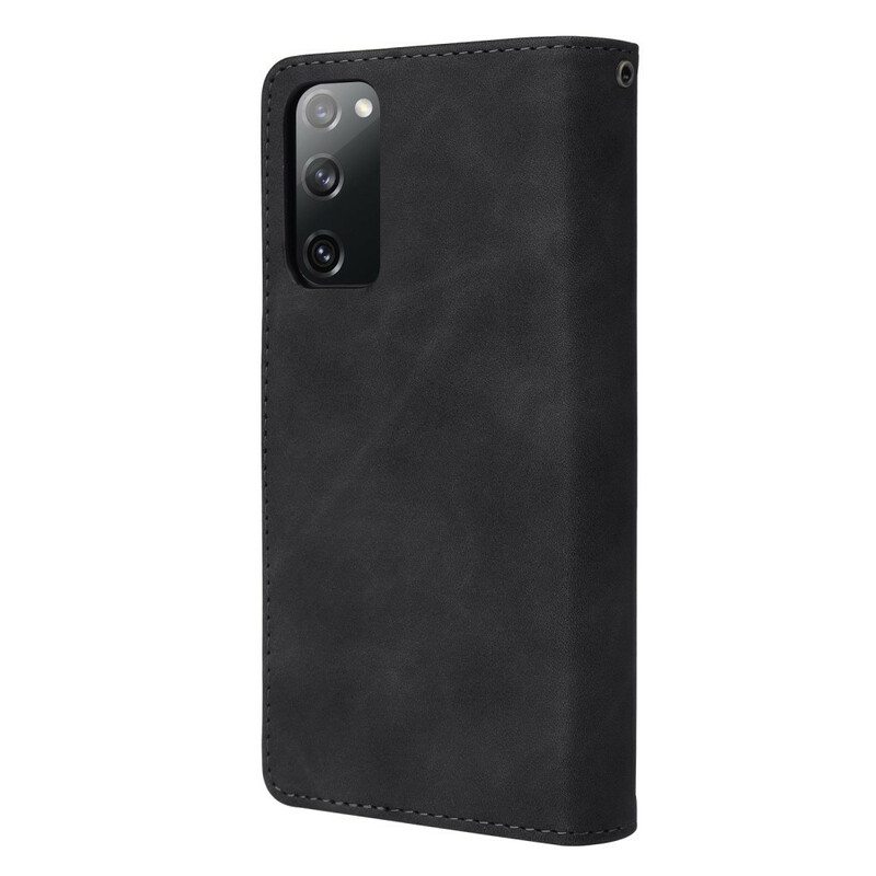 Kotelot Samsung Galaxy S20 FE Multi-card-nahkatyylinen Kaulanauha