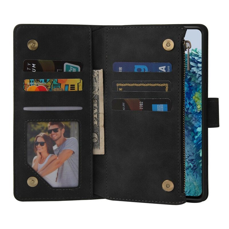 Kotelot Samsung Galaxy S20 FE Multi-card-nahkatyylinen Kaulanauha