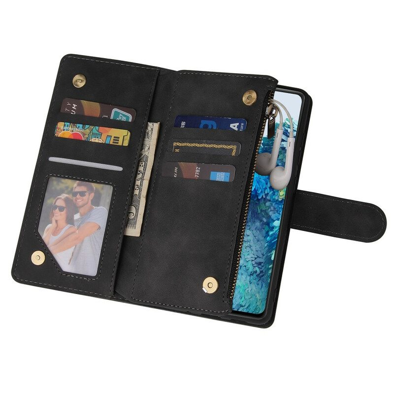 Kotelot Samsung Galaxy S20 FE Multi-card-nahkatyylinen Kaulanauha