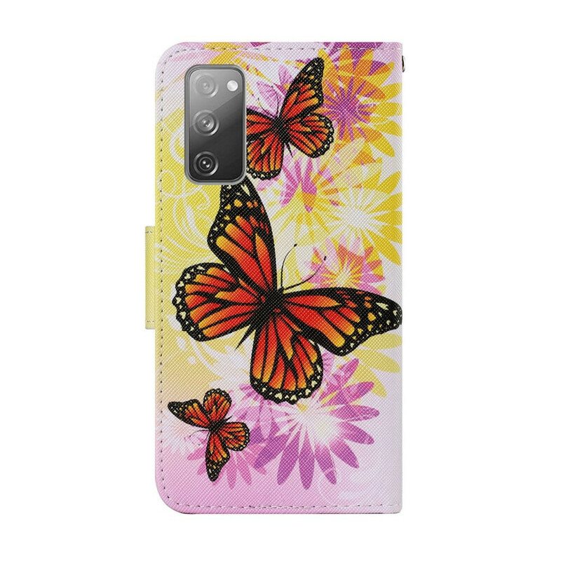 Kotelot Samsung Galaxy S20 FE Perhosia Ja Kesäkukkia