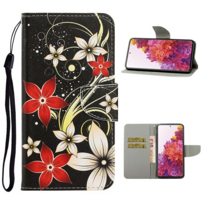Kotelot Samsung Galaxy S20 FE Suojaketju Kuori Värikkäitä Strappy-kukkia