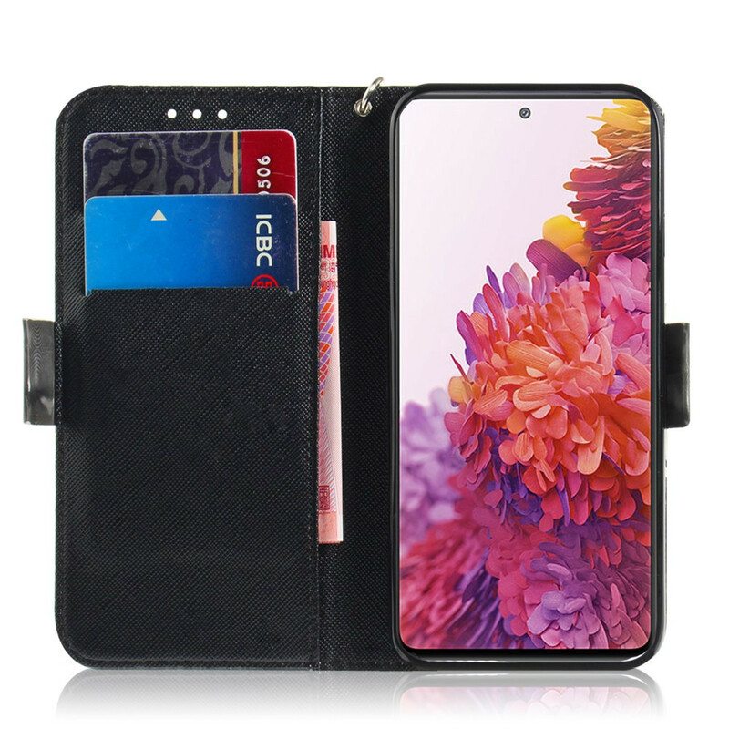 Kotelot Samsung Galaxy S20 FE Suojaketju Kuori Vihainen Panda Kaulanauhan Kanssa