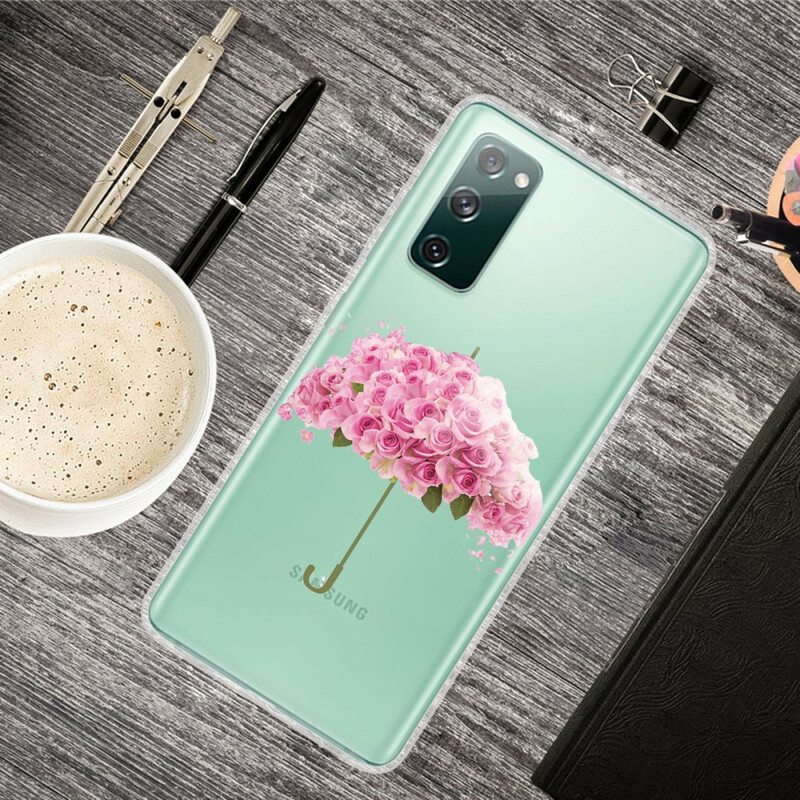 Kuori Samsung Galaxy S20 FE Sateenvarjo Ruusuissa