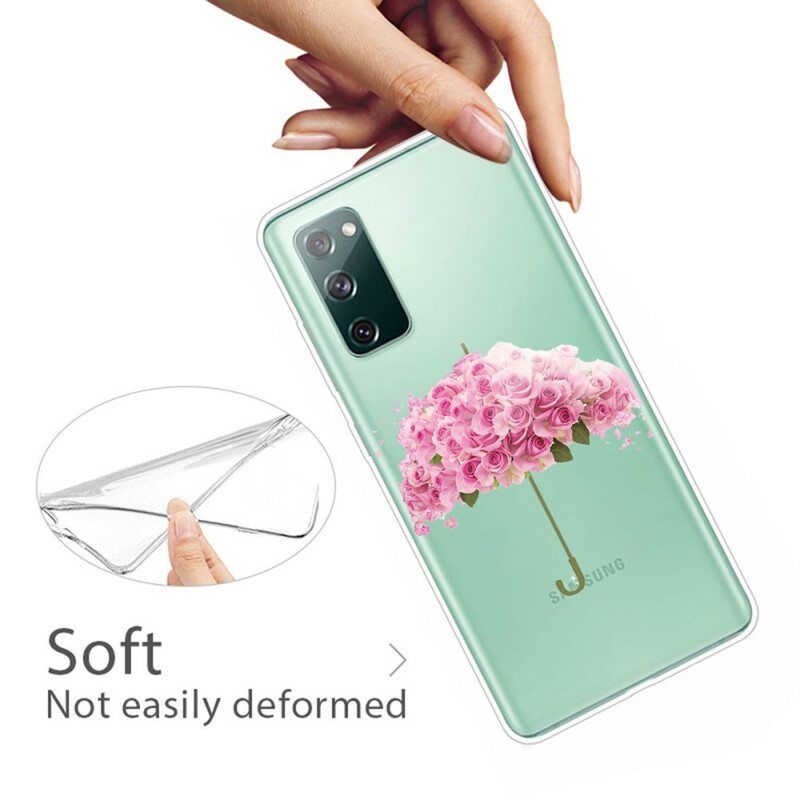 Kuori Samsung Galaxy S20 FE Sateenvarjo Ruusuissa