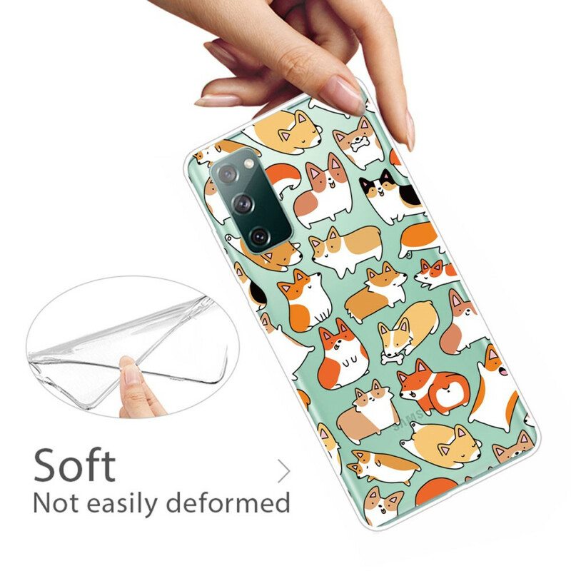 Kuori Samsung Galaxy S20 FE Saumaton Useita Koiria
