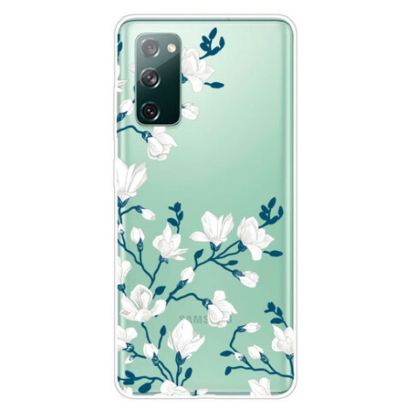 Kuori Samsung Galaxy S20 FE Valkoiset Kukat