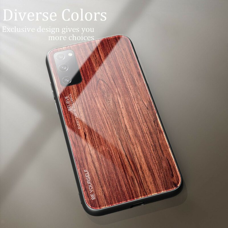 Kuori Samsung Galaxy S20 FE Wood Design Karkaistu Lasi