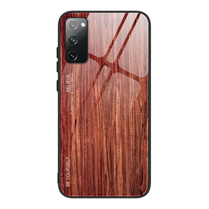 Kuori Samsung Galaxy S20 FE Wood Design Karkaistu Lasi