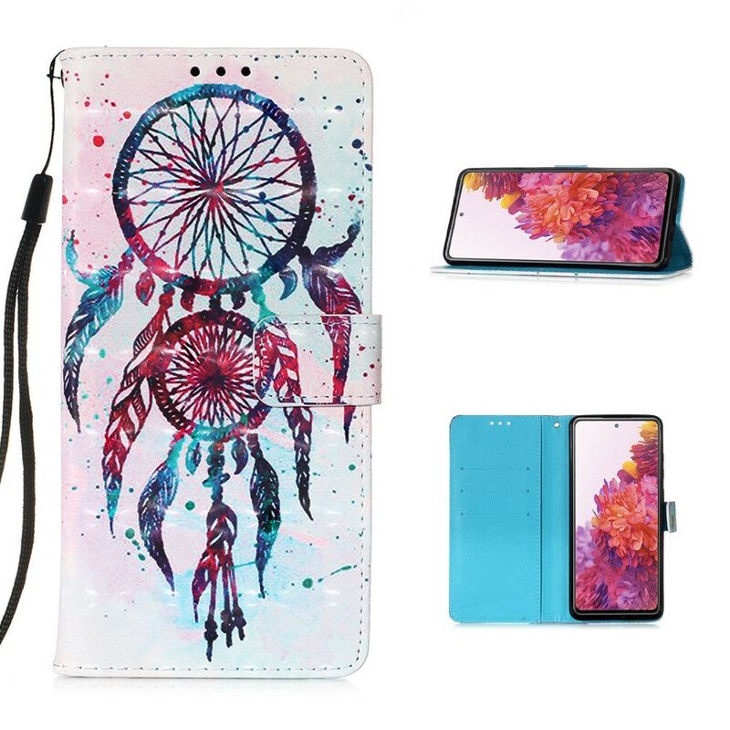 Nahkakotelo Samsung Galaxy S20 FE Akvarelli Unelmien Sieppaaja