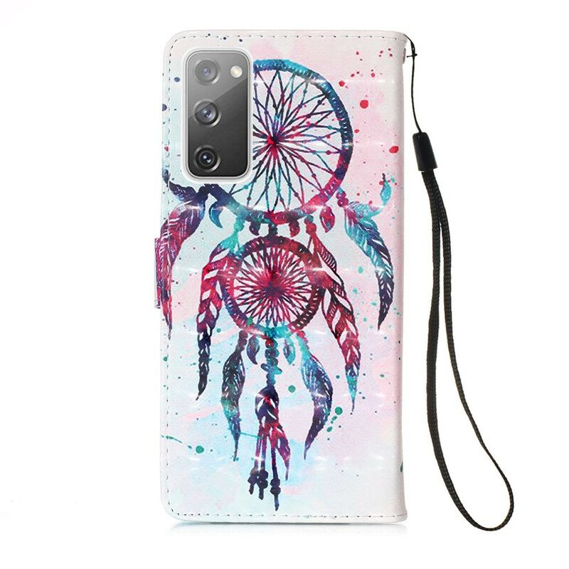 Nahkakotelo Samsung Galaxy S20 FE Akvarelli Unelmien Sieppaaja