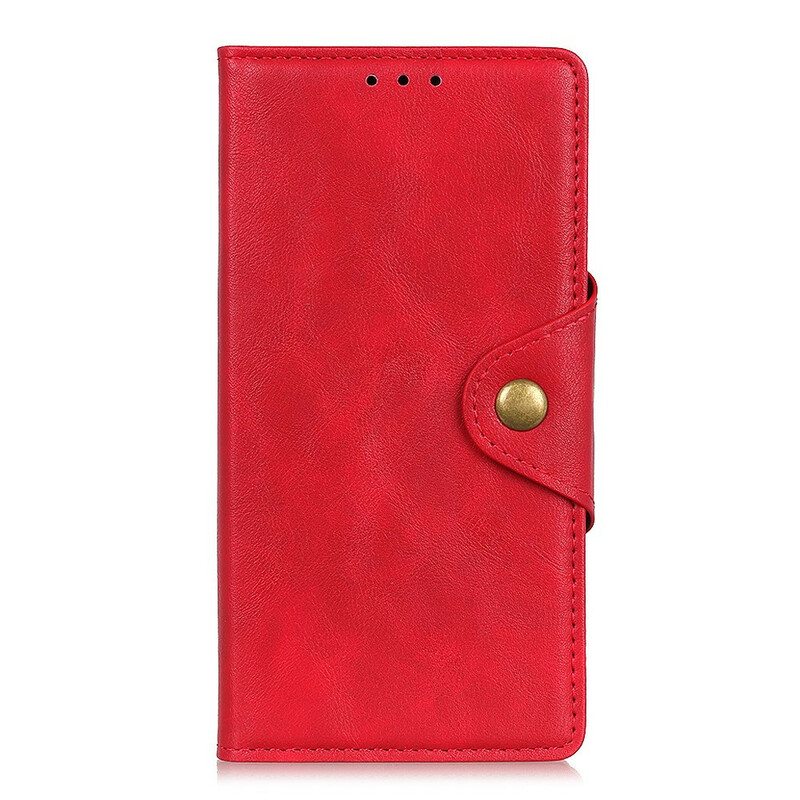 Nahkakotelo Samsung Galaxy S20 FE Keinonahkainen Nappi