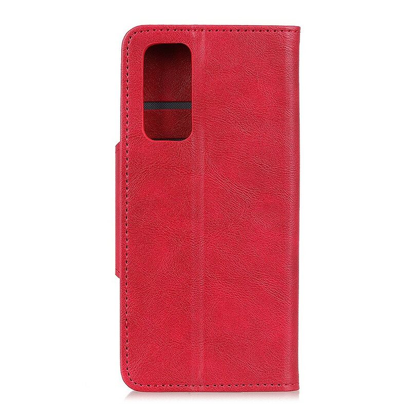Nahkakotelo Samsung Galaxy S20 FE Keinonahkainen Nappi